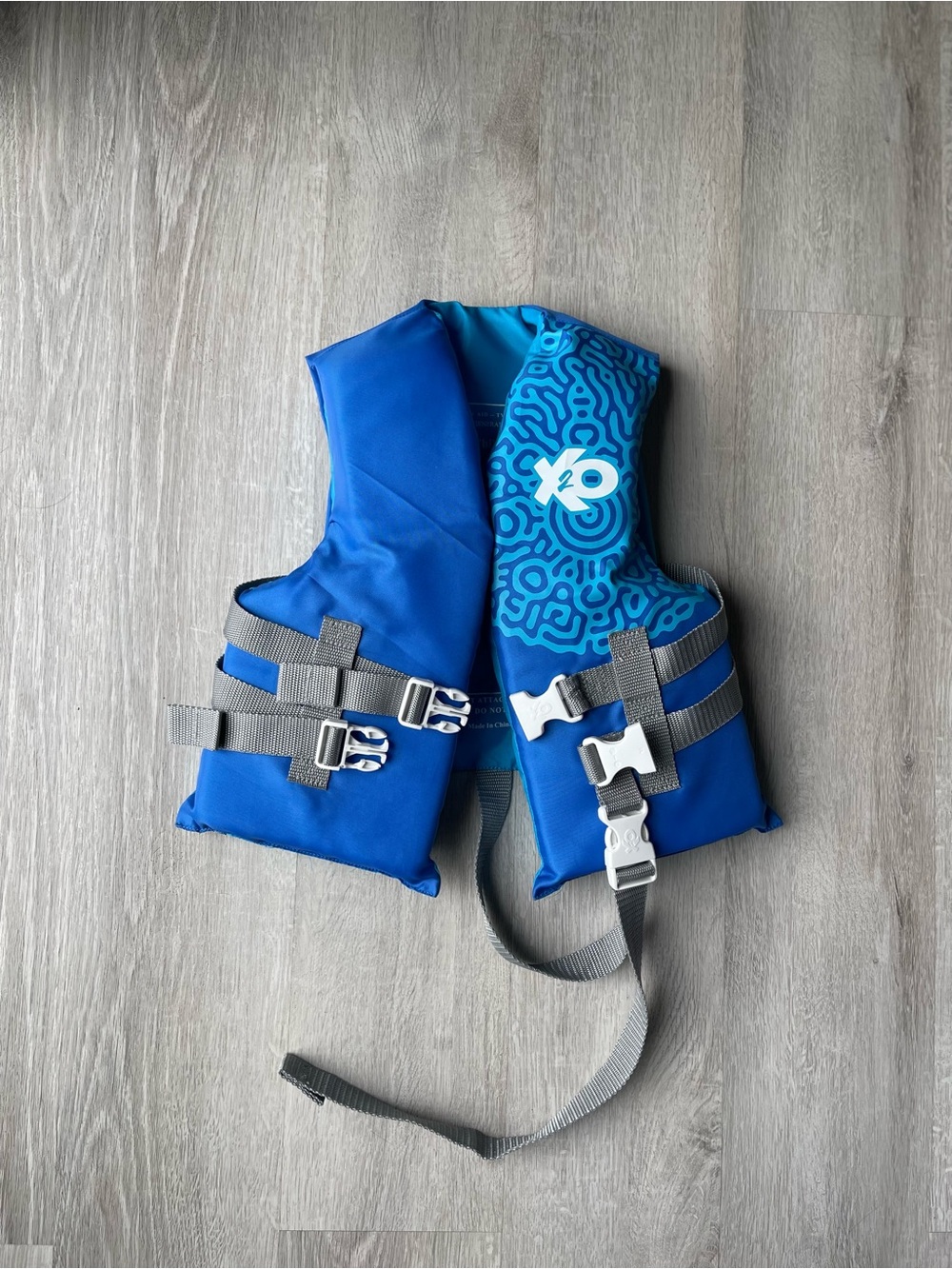 Kids Blue Swim Vest with Safety Straps